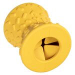 Rubberen Hondenspeeltje met Reliëfstructuur Geel – DUVO Griplay Diabolo - Afbeelding 3