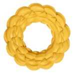 Gele Hondenkauwring met Reliëfstructuur – DUVO Griplay Ring
