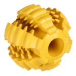 Gele Rubberen Hondenbal met Tandverzorgende Ribbelstructuur – DUVO Griplay - Afbeelding 3