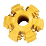 Gele Rubberen Hondenbal met Tandverzorgende Ribbelstructuur – DUVO Griplay - Afbeelding 4
