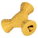 Rubberen Hondenspeelgoed met Reliëfstructuur voor Snacks – DUVO Griplay Tripod Geel - Afbeelding 3