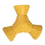 Rubberen Hondenspeelgoed met Reliëfstructuur voor Snacks – DUVO Griplay Tripod Geel