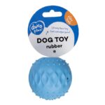 Rubberen Hondenbal met Tandverzorgende Structuur – DUVO Griplay Dental Punt Blauw - Afbeelding 2