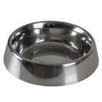 Voer- en Waterbak met Antimierenrand van Geborsteld RVS voor Hond en Kat 240 ml – DUVO 16065-EBI