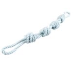 Dubbel Honden Touwspeelgoed met 4 Knopen Blauw – DUVO Flossy 16260-EBI