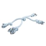 Honden Kruistouw van Katoen en Polyester met 4 Knopen, Blauw – DUVO Flossy