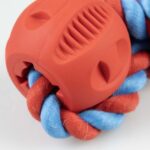 Honden Trektouw met 2 Ballen Rood – DUVO Rubrop - Afbeelding 3