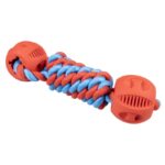 Honden Trektouw met 2 Ballen Rood – DUVO Rubrop