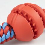 Honden Trektouw met Rubberen Bal Rood – DUVO Rubrop - Afbeelding 2