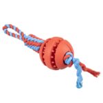 Honden Trektouw met Rubberen Bal Rood – DUVO Rubrop