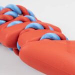 Hondentrekspeelgoed met Rode Rubber Vis en Katoenen Touw – DUVO Rubrop - Afbeelding 4