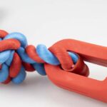 Hondentrekspeelgoed van Rubber met Katoenen Touw en Stok, Rood – DUVO Rubrop - Afbeelding 3