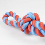 Hondentrekspeelgoed van Rubber met Katoenen Touw en Stok, Rood – DUVO Rubrop - Afbeelding 4