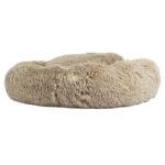 Donutbed met Verhoogde Rand voor Hond en Kat Beige M 65 x 65 x 15 cm – DUVO Snug - Afbeelding 2