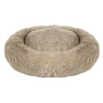 Donutbed met Verhoogde Rand voor Hond en Kat Beige M 65 x 65 x 15 cm – DUVO Snug