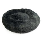 Donut Slaapkussen van Langhaarpluche voor Hond en Kat Donkergrijs S 50 x 50 x 13 cm – DUVO 16354-EBI-VAR