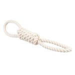 Honden Speeltouw van Katoen met 2 Lussen Wit 45 cm – DUVO 16372-EBI-VAR