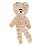 Platte Pluche Hondenknuffel met Pieper – DUVO Huggi Beer