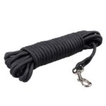 Zwarte Honden Speurlijn van Polyester voor Training – DUVO EXPLOR Classic Rond