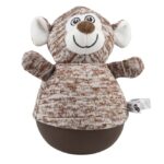 Pluchen Hondenspeeltje Aap met TPR-wobbelbodem Bruin – DUVO Tumbly