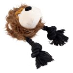 Pluchen Hondenknuffel Leeuw met Katoenen Touw en Pieper – DUVO Wildlife - Afbeelding 3