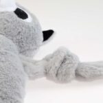 Pluchen Hondenknuffel met Pieper en Knispergeluid – DUVO Pawbies Wasbeer - Afbeelding 4