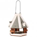 Hangend Voederhuis met Dakoverstek bruin wit – Trixie 5577-TRXI