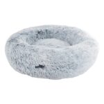 Donutbed van Langpluche voor Honden en Katten, Grijs Ø 60 x 18 cm – Nobby Nuru