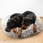 Donutbed van Langpluche voor Honden en Katten, Grijs Ø 60 x 18 cm – Nobby Nuru - Afbeelding 2