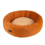 Donutbed van Fluweel Caramel Ø 60 x 18 cm – Nobby Cumba - Afbeelding 2