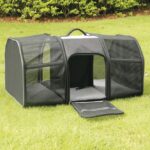 Draagrugzak voor Katten en Kleine Honden met Mesh Zijkanten in Crème en Zwart – Nobby Castle - Afbeelding 3