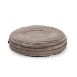 Rond Hondenkussen van Geribbelde Stof Beige – Karlie Designed by Lotte Reza