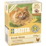Bozita Kattennatvoer Stukjes in Saus voor Gesteriliseerde Katten met Veel Kip 370 g