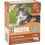 Bozita Tetra Recart Kattennatvoer Hapjes in Gelei voor Gesteriliseerde Katten met Kip en Rund 370 g