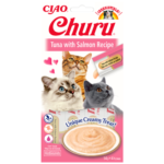 Inaba Churu Kattenpuree Tonijn en Zalm 4 x 14 g