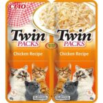 Inaba Ciao TwinPack Kattensnack Kip in Kipbouillon 2 x 40 g