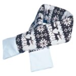 Kerst Fleece Sjaal Grijs-Wit in Maat S – Trixie Xmas