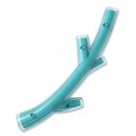 Honden Kauwspeeltje met Kippengeur, Turquoise – Zeus Duo Stick Klein - Afbeelding 2