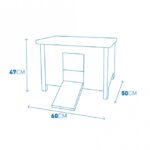 Knaagdierhuis met Opklapbare Ingangsrampe 60 x 50 x 47 cm – DUVO Howie - Afbeelding 2