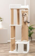 Kattenkrabpaal met Klimzak en Ligplekken in Wit – Trixie Active - Afbeelding 6