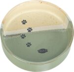 Keramische Voer- en Waterbak voor Katten Groen Beige – Trixie 24812-TRXI - Afbeelding 2