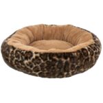 Honden- en Kattenmand van Pluche met Vast Kussen Lichtbruin en Bruin Ø 50 cm – Trixie Leo
