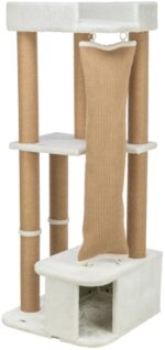 Kattenkrabpaal met Klimzak en Ligplekken in Wit – Trixie Active