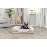 Orthopedisch Hondenbed met Vast Kussen Beige – Trixie Vital Bett Lino Soft - Afbeelding 4