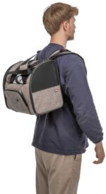 Draagrugzak voor Hond en Kat met Uitneembare Bodemplaat Bruin Beige – Trixie Shiva - Afbeelding 6