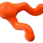 Drijvend Hondenspeelgoed van Recyclebaar Kunststof 18 cm, Oranje – West Paw Tizzy